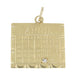 April 29 Calendar Charm Set With Diamond in 14 Karat Gold