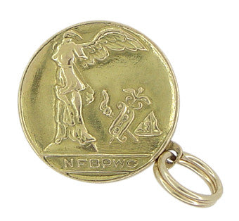 Vintage National Federation of Business and Professional Women's (NFBPWC) Charm in 14 Karat Gold