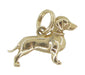 Dachsund Dog Charm in 14 Karat Gold