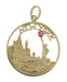 New York Pendant Set with Ruby in 14 Karat Gold
