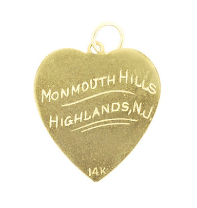 Vintage "Mother" Filigree Heart Charm in 14 Karat Gold - alternate view