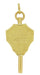 Alpha Omega Alpha Key Pendant in 10 Karat Gold