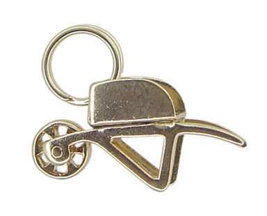 Movable Wheelbarrow Charm in 14 Karat Gold