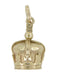 Vintage Crown Charm in 9 Karat English Gold