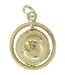 Spinning Globe Movable Charm in 14 Karat Gold