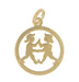 Patty Cake Charm in 14 Karat Yellow Gold