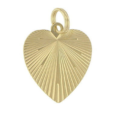 Vintage Heart Pendant in 14 Karat Yellow Gold — Antique Jewelry Mall