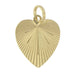 Vintage Radiant Love Heart Pendant in 14 Karat Yellow Gold