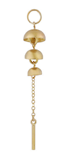 Moveable Wind Chime Pendant in 14 Karat Gold