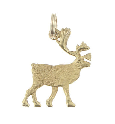 Vintage Moose Charm in 10 Karat Yellow Gold