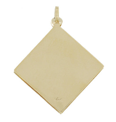 A Date to Remember Baby Shoe Charm in 14 Karat Yellow Gold - Item: C558 - Image: 2