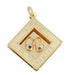 A Date to Remember Baby Shoe Charm in 14 Karat Yellow Gold