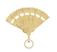 Moveable Espana Fan Charm in 18 Karat Gold