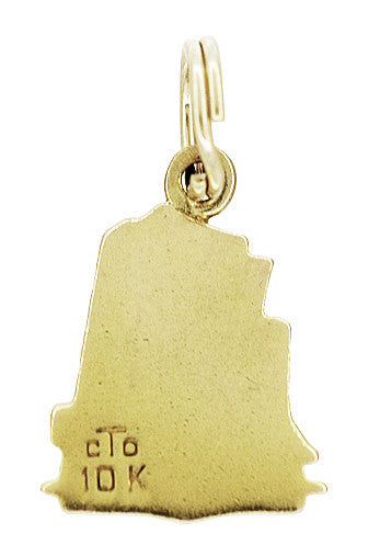 White Alice Charm in 10 Karat Gold - alternate view