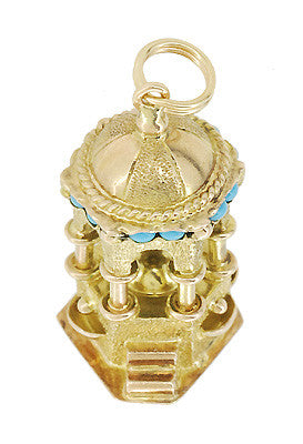 Vintage German Fountain Charm in 14 Karat Yellow Gold - Item: C590 - Image: 2