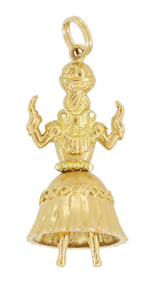Movable Brazilian Samba Tropicalismo Dancer Pendant in 18 Karat Yellow Gold - Item: C592 - Image: 2