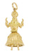 Movable Brazilian Samba Tropicalismo Dancer Pendant in 18 Karat Yellow Gold