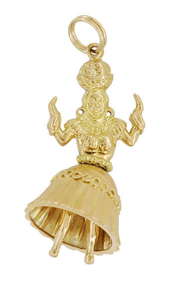 Movable Brazilian Samba Tropicalismo Dancer Pendant in 18 Karat Yellow Gold