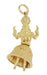 Movable Brazilian Samba Tropicalismo Dancer Pendant in 18 Karat Yellow Gold
