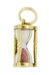 Hour Glass Charm with Pink Sand in 14 Karat Gold