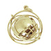 Moveable Vintage 1964 World's Fair Unisphere Globe Pendant Charm in 14 Karat Yellow Gold