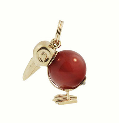 Vintage Bird Charm in 14 Karat Yellow Gold - alternate view