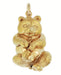 Vintage Happy Panda Bear Pendant Charm in 18 Karat Yellow Gold