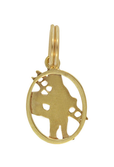 Vintage Chimney Sweep Charm in 14 Karat Yellow Gold - alternate view