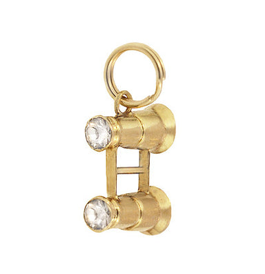 Vintage Binoculars Charm in 14K Yellow Gold