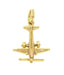 Vintage Airplane Charm With Moveable Wheels and Propeller in 14 Karat Yellow Gold
