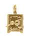 Moveable Safe Vault Charm in 14 Karat Yellow Gold