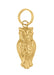 Small Wise Owl Charm in 14 Karat Yellow Gold