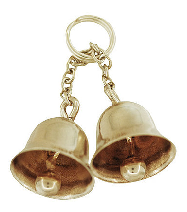 Vintage 2 Bells Charm in 14 Karat Yellow Gold