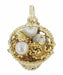 Flower Basket Charm with Pearls in 12 Karat Gold