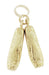 Ballet Shoes Charm in 14K Yellow Gold | Ballerina Toe Shoes Charm