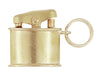 1950s Vintage Cigarette Lighter Charm in 10 Karat Gold - Movable