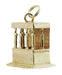 Porch of the Caryatids Erechtheion Greek Temple Pendant Charm in 18K Yellow Gold