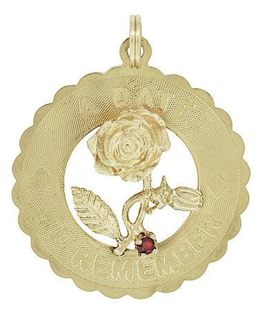 flower charm medallion pendant
