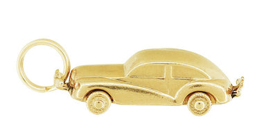 Vintage Movable 1940's Car Charm in 14K Yellow Gold