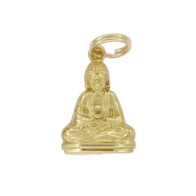 Vintage Buddha Charm Pendant in Yellow 14 Karat Yellow Gold