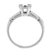 Mid Century Modern 1/3 Carat Fishtail Engagement Ring Mount in 14 Karat White Gold