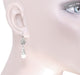 Victorian Pearl Drop Earrings in 14 Karat White Gold