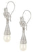 Victorian Pearl Drop Earrings in 14 Karat White Gold