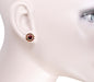 Bohemian Garnet Flower Blossom Stud Earrings in 14 Karat Yellow Gold and Sterling Silver Vermeil