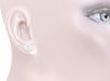 Art Deco Diamond Stud Earrings in 18 Karat White Gold