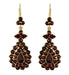 Victorian Bohemian Garnet Teardrop Earrings in 14 Karat Yellow Gold and Sterling Silver Vermeil