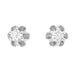 1960's Vintage Style 1/3 Carat Total Weight Buttercup Diamond Stud Earrings in 14 Karat White Gold