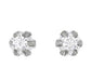 1960's Vintage Style 1/3 Carat Total Weight Buttercup Diamond Stud Earrings in 14 Karat White Gold