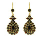 Victorian Bohemian Garnet Teardrop Earrings in 14K Yellow Gold and Sterling Silver Vermeil