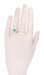 Art Deco Emerald and Diamond Filigree Engraved Engagement Ring in 14 Karat White Gold